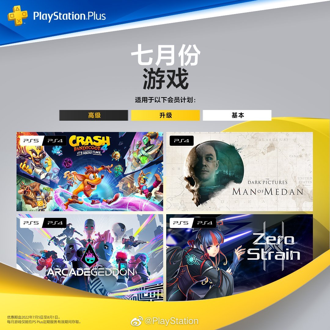 PS Plus港服7月会免公布 古惑狼4等共四款游戏